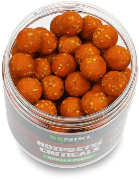 Nikl Rozpustné Criticals boilie Chilli & Peach 250ml