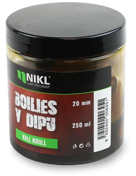 Nikl Boilies v dipu Kill Krill 250ml