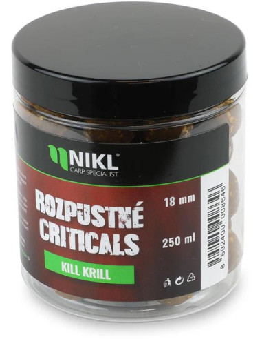 Nikl Rozpustné Criticals boilie Kill Krill 250ml