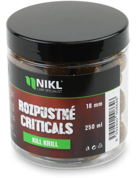 Nikl Rozpustné Criticals boilie Kill Krill 250ml
