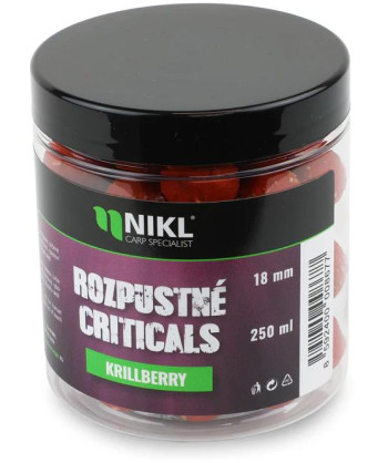 Nikl Rozpustné Criticals boilie Krill Berry 250ml