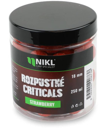 Nikl Rozpustné Criticals boilie Strawberry 250ml