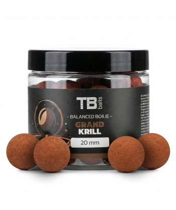 TB Baits Vyvážené Boilie Balanced + Atraktor Grand Krill 100 g 20 mm