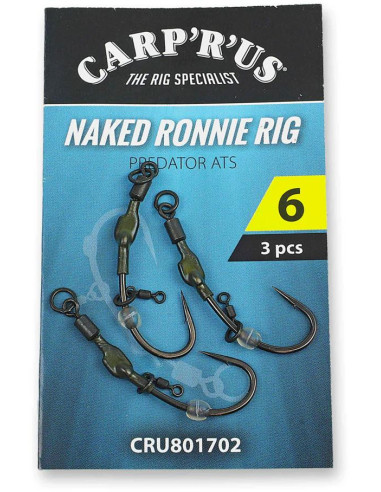 Carp´R´Us Návazec Ready Naked Ronnie rig - Predator 3ks