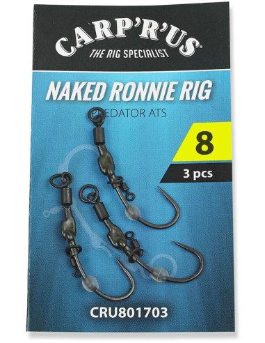 Carp´R´Us Návazec Ready Naked Ronnie rig - Predator 3ks