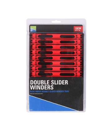 Preston Double Slider Winders - 18cm Red