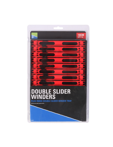 Preston Double Slider Winders - 18cm Red