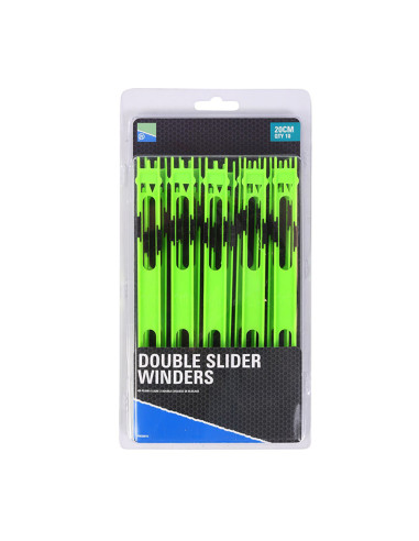 Preston Double Slider Winders - 20cm Green