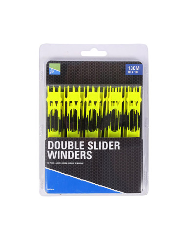 Preston Double Slider Winders - 13cm Yellow