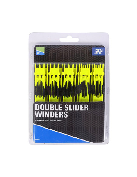 Preston Double Slider Winders - 13cm Yellow