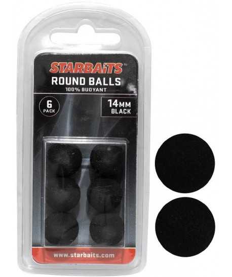 Round Balls 14mm černá (plovoucí kulička) 6ks Round Balls 14mm černá (plovoucí kulička) 6ks