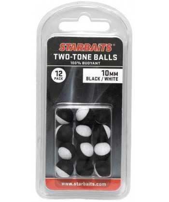 Two Tones Balls 10mm černá/bílá (plovoucí kulička) 12ks