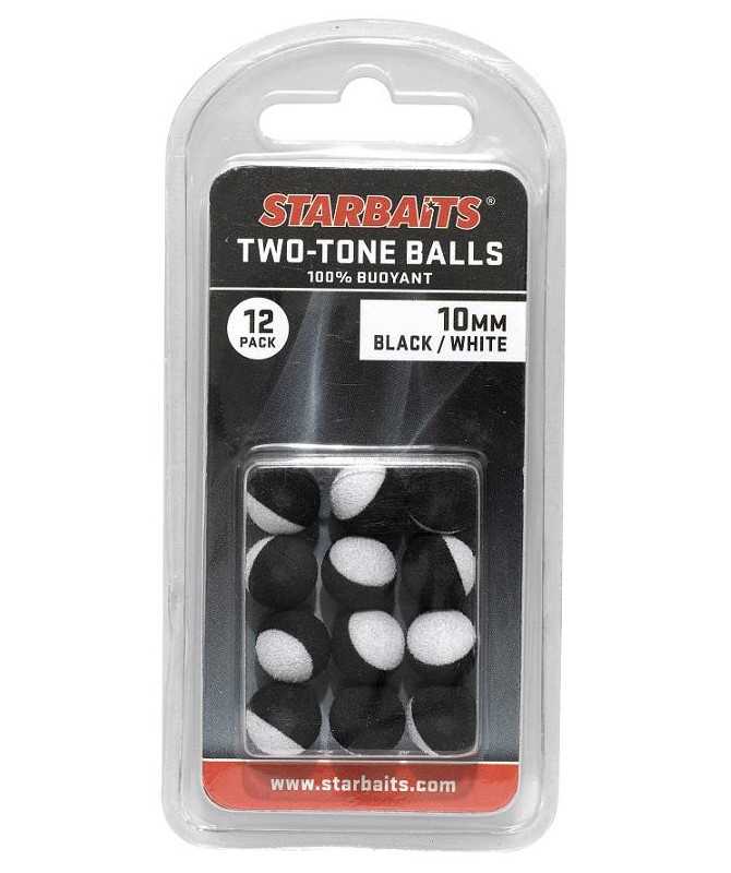 Two Tones Balls 10mm černá/bílá (plovoucí kulička) 12ks