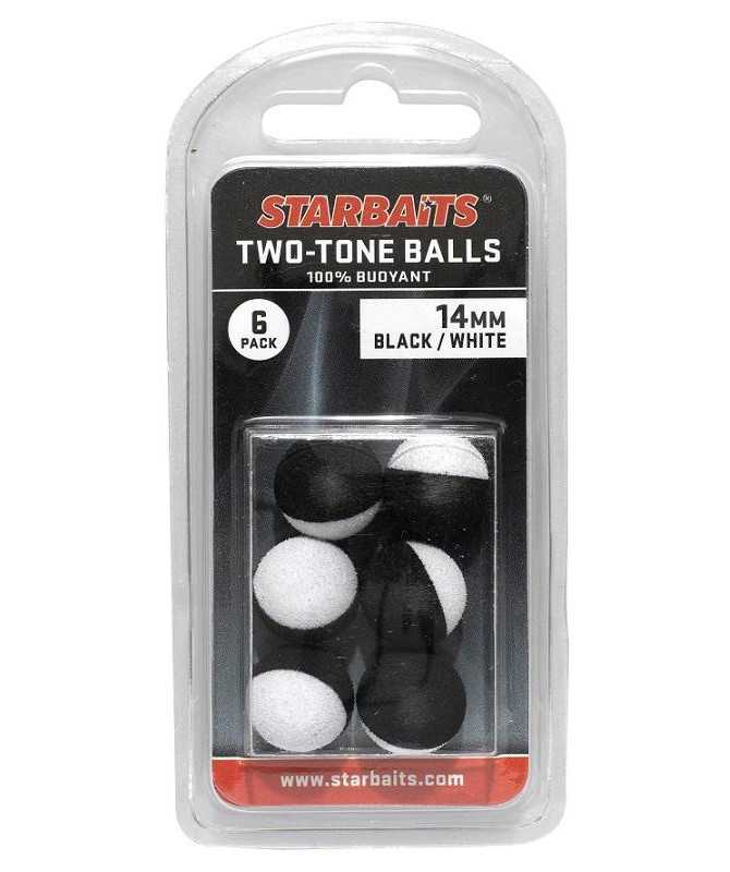 Two Tones Balls 14mm černá/bílá (plovoucí kulička) 6ks