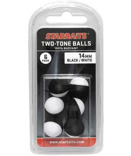 Two Tones Balls 14mm černá/bílá (plovoucí kulička) 6ks Two Tones Balls 14mm černá/bílá (plovoucí kulička) 6ks