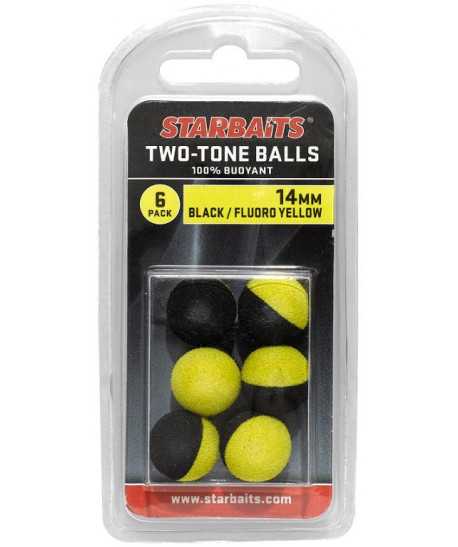 Two Tones Balls 14mm černá/žlutá (plovoucí kulička) 6ks