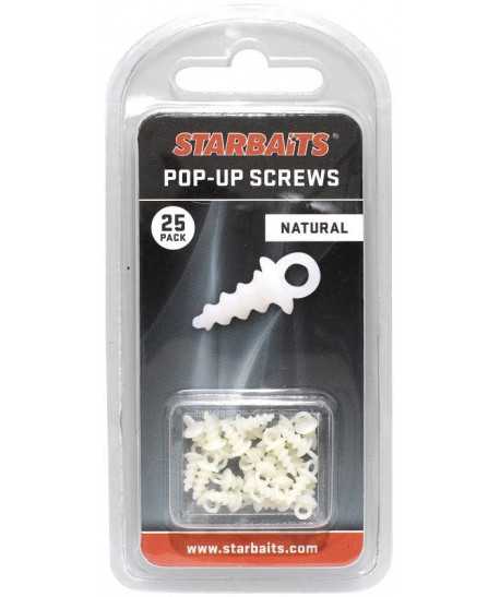 Pop Up Screws bílá (úchyt na plovoucí boilie) 25ks