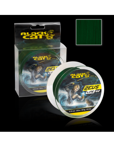 BlackCat Ø 038mm Zeus Line G2 L: 250m 37kg / 81lbs green
