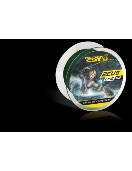 BlackCat Ø 038mm Zeus Line G2 L: 250m 37kg / 81lbs green
