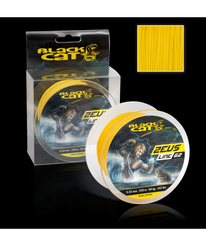 BlackCat Ø 038mm Zeus Line G2 L: 250m 37kg / 81lbs yellow