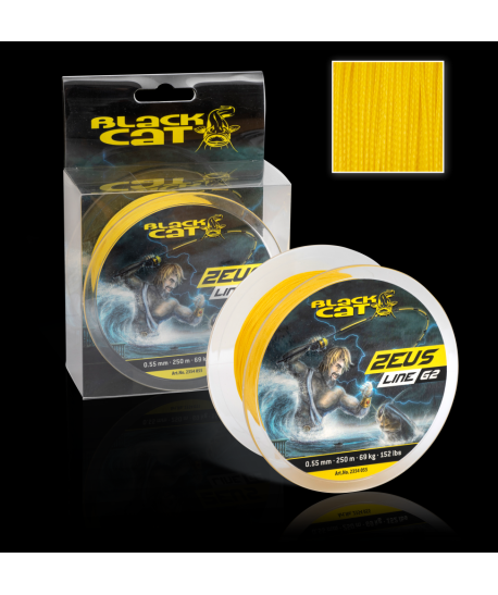 BlackCat Ø 038mm Zeus Line G2 L: 250m 37kg / 81lbs yellow