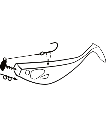 BlackCat NO6/0 Shad Claw Rig 20g 100kg 1 pcs
