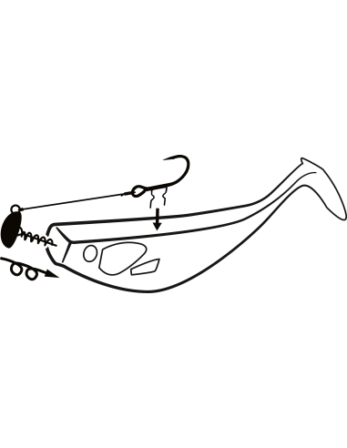 BlackCat NO6/0 Shad Claw Rig 20g 100kg 1 pcs