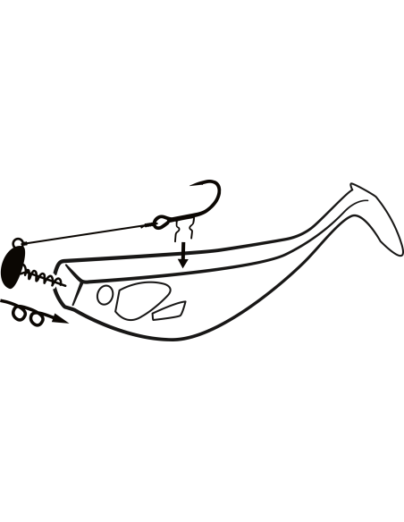 BlackCat NO6/0 Shad Claw Rig 20g 100kg 1 pcs