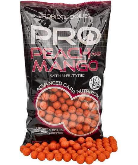 Pro Peach & Mango - Boilie potápivé 1kg 14mm Pro Peach & Mango - Boilie potápivé 1kg 14mm