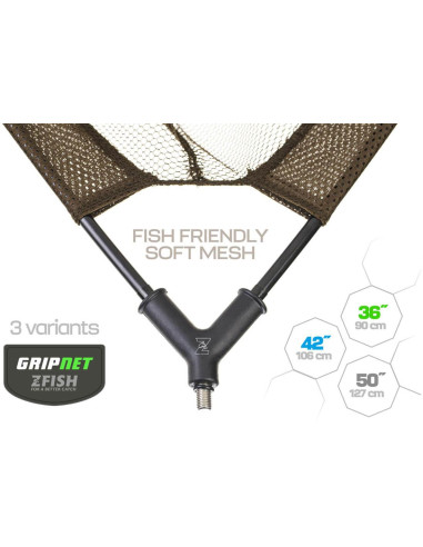 ZFISH Podběráková Hlava Gripnet Landing Net 36"