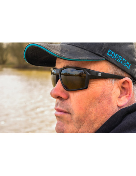 Preston Absolute Wrap Sunglasses Amber Brown