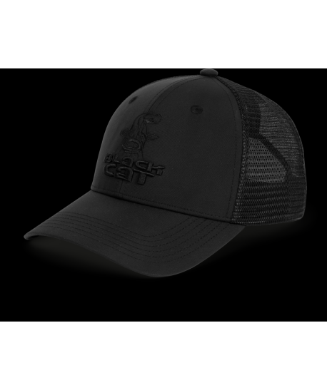 BlackCat Black Trucker Cap