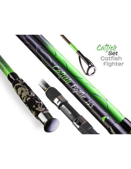 ZFISH Combo Prut Catfish Fighter 2,85m/100-300g + Naviják Zeus ZX 8000