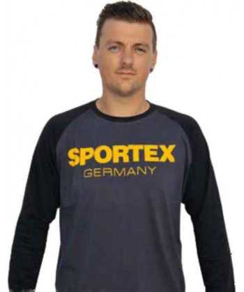 Sportex Tričko s dlouhým rukávem a logem - černé vel.M