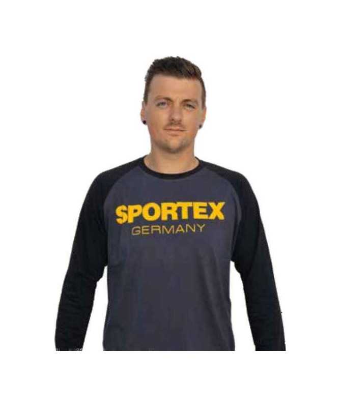 Sportex Tričko s dlouhým rukávem a logem - černé vel.M