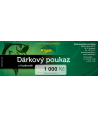 Dárkový poukaz je možné buď zaslat fyzicky vytištěný pomocí vybraného dopravce nebo elektronicky e-mailem. Variantu zaslání si vyberete v dokončení objednávky "Zvolte dopravce" nebo nám stačí napsat poznámku u objednávky.