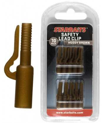 Safety Lead Clip hnědá (závěsky) 10ks