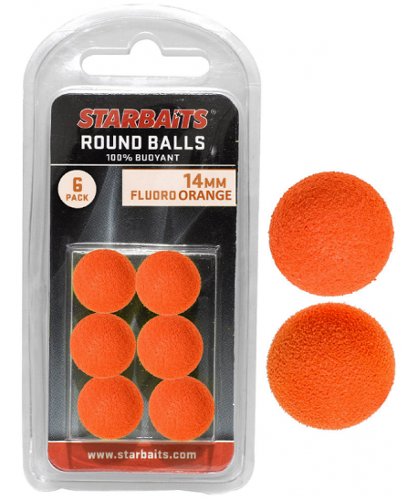 Round Balls 14mm oranžová (plovoucí kulička) 6ks Round Balls 14mm oranžová (plovoucí kulička) 6ks