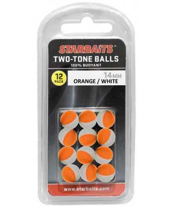 Two Tones Balls 10mm oranžová/bílá (plovoucí kulička) 12ks