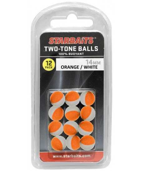 Two Tones Balls 10mm oranžová/bílá (plovoucí kulička) 12ks Two Tones Balls 10mm oranžová/bílá (plovoucí kulička) 12ks