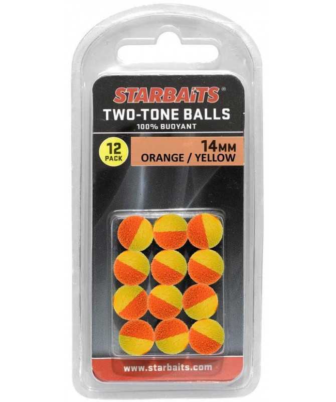 Two Tones Balls 10mm oranžová/žlutá (plovoucí kulička) 12ks