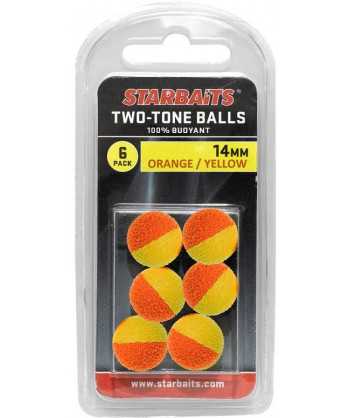 Two Tones Balls 14mm oranžová/žlužá (plovoucí kulička) 6ks