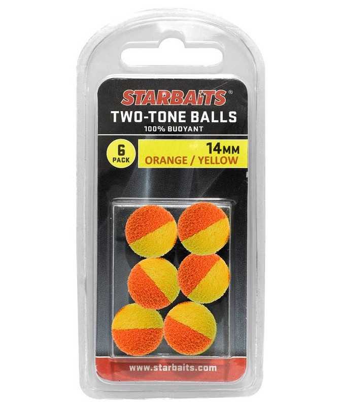 Two Tones Balls 14mm oranžová/žlužá (plovoucí kulička) 6ks