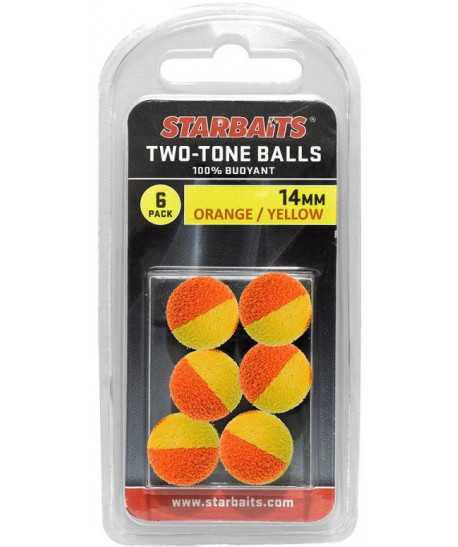 Two Tones Balls 14mm oranžová/žlužá (plovoucí kulička) 6ks