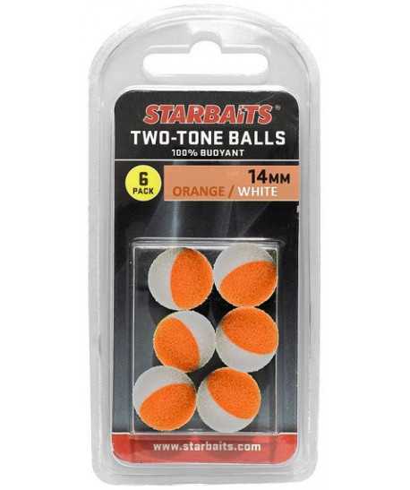 Two Tones Balls 14mm oranžová/bílá (plovoucí kulička) 6ks Two Tones Balls 14mm oranžová/bílá (plovoucí kulička) 6ks