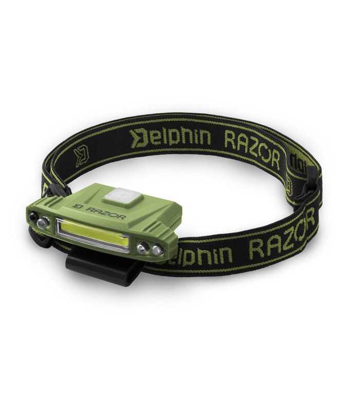 Čelová lampa Delphin RAZOR USB