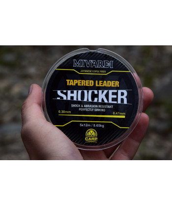 Shocker Tapered Leader 0.30-0.47 mm 5x12 m