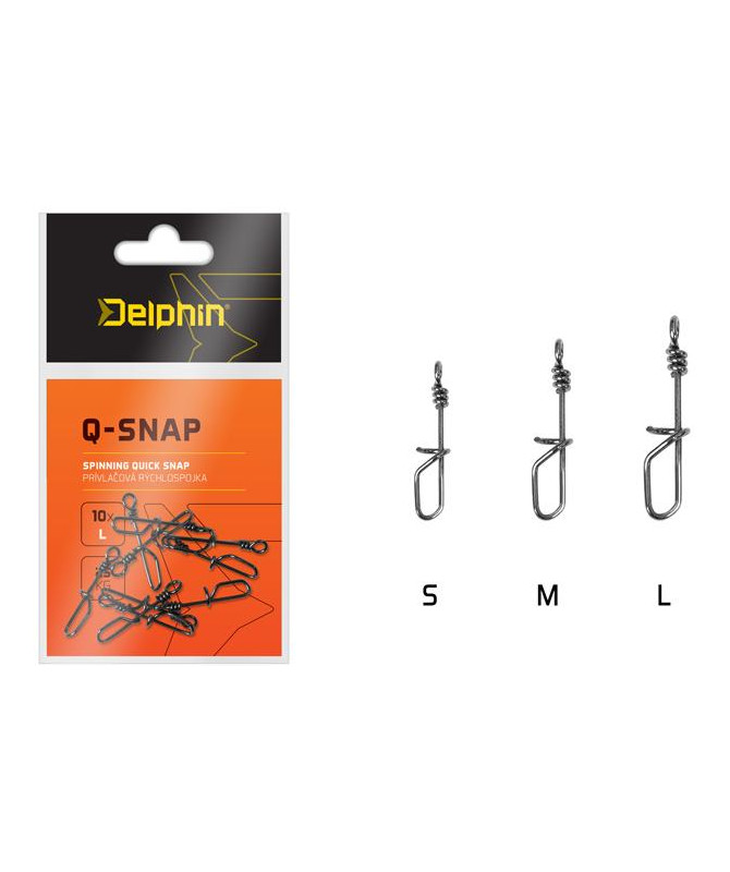 Přívlačová rychlospojka Delphin Q-SNAP / 10ks / 0,8mm, L