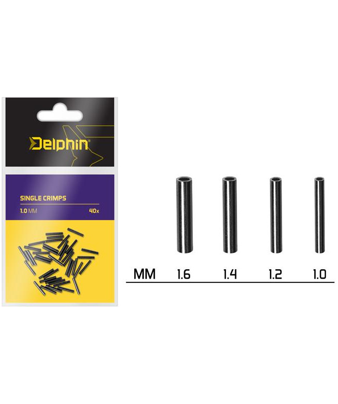 Delphin Single CRIMPS /40ks, 1.6mm