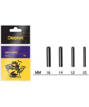 Delphin Single CRIMPS /40ks, 1.0mm